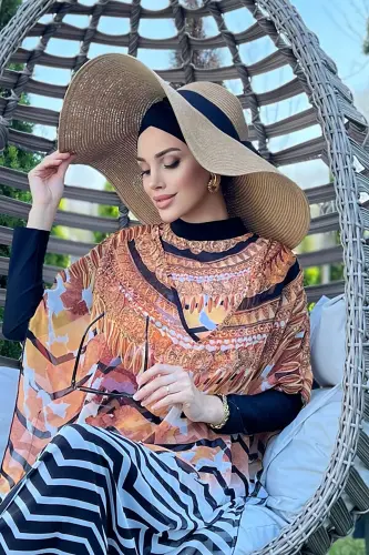 Remsa Büyük Boy Hasır Plaj Şapkası RMS-RŞ-20-26 Camel - 3