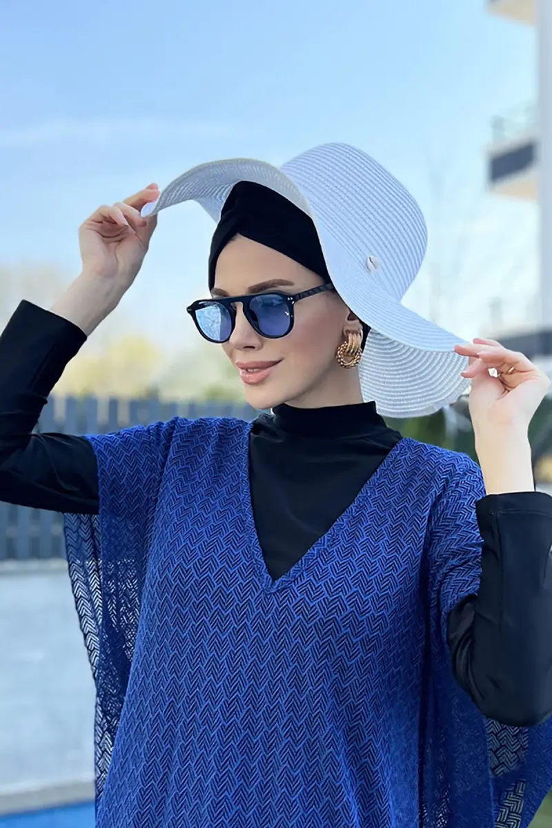 Remsa Deniz Kabuklu Hasır Plaj Şapkası RMS-RŞ-27-26 Beyaz - 2