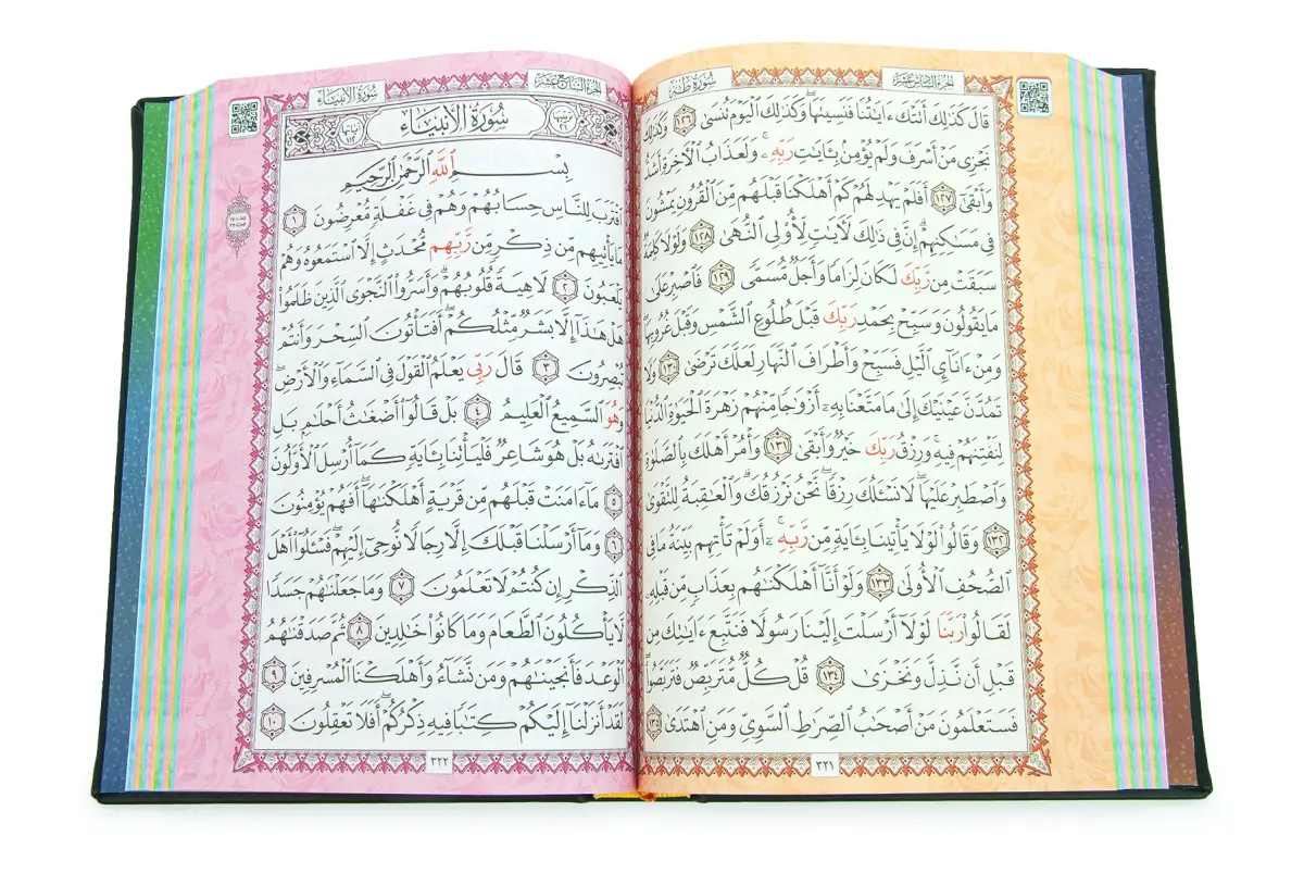 Renkli Termo Deri Ciltli Kuranı Kerim - Medine Hatlı, Orta Boy - Siyah - 4