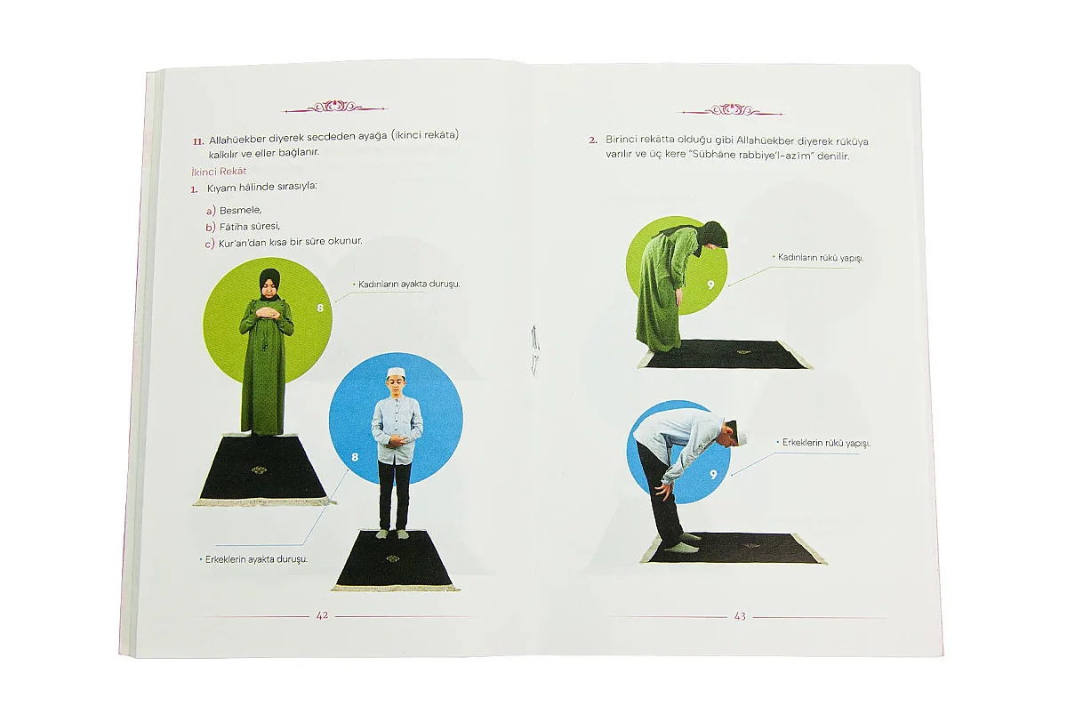 Resimli Abdest ve Namaz Kitabı | Çocuklar ve Yeni Başlayanlar İçin Öğretici Namaz Rehberi - Mavi - 4