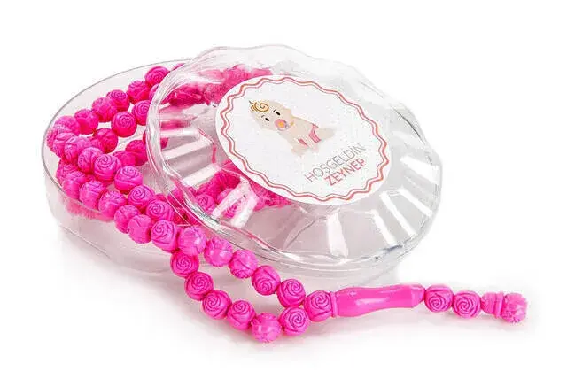 Rose Scented Rosary - Special for Girl - Name Printed - Baby Mevlit Gift - 1