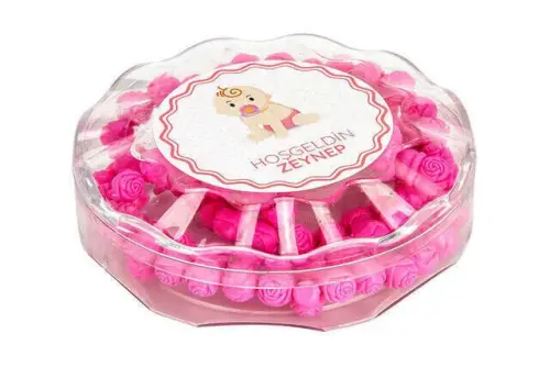 Rose Scented Rosary - Special for Girl - Name Printed - Baby Mevlit Gift - İhvan (1)