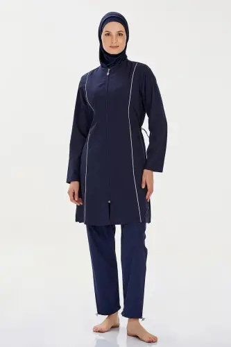 Rozamay 9075-24 Koyu Lacivert Beny Tam Tesettür Mayo - Rozamay (1)
