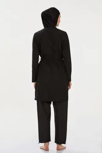 Rozamay 9075-24 Siyah Beny Tam Tesettür Mayo - 4