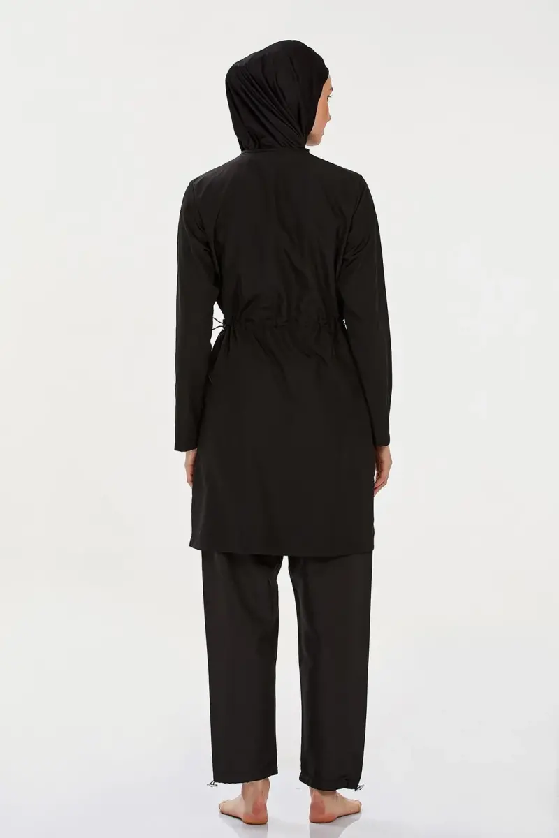 Rozamay 9075-24 Siyah Beny Tam Tesettür Mayo - 4