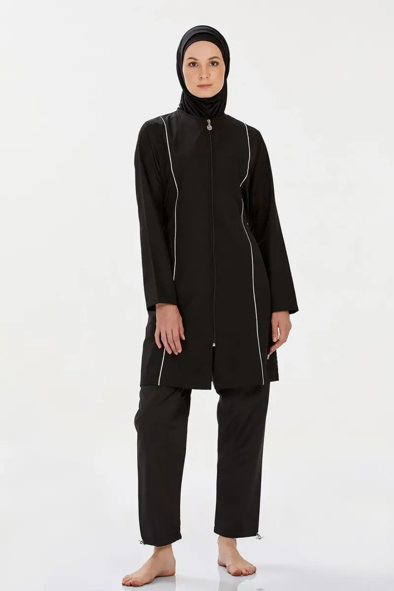 Rozamay 9075-24 Siyah Beny Tam Tesettür Mayo - 5