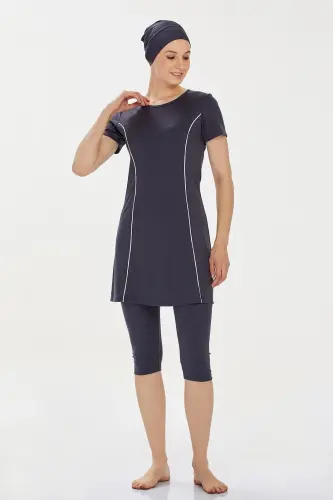 Rozamay 9091-24 Antrasit Margarit Yarı Kapalı Mayo - 1