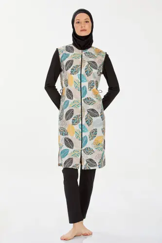 Rozamay 9255-24 Siyah Verena Paraşüt Tesettür Mayo - 4