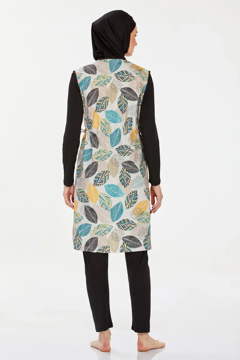 Rozamay 9255-24 Siyah Verena Paraşüt Tesettür Mayo - 5