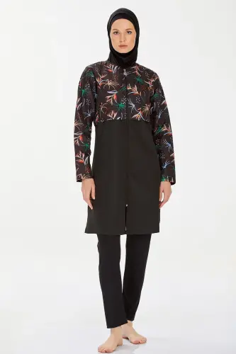 Rozamay 9282-24 Siyah Nissa Tam Tesettür Mayo - Rozamay (1)
