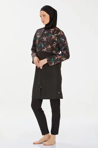 Rozamay 9282-24 Siyah Nissa Tam Tesettür Mayo - 4