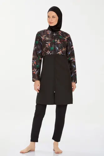 Rozamay 9282-24 Siyah Nissa Tam Tesettür Mayo - 5