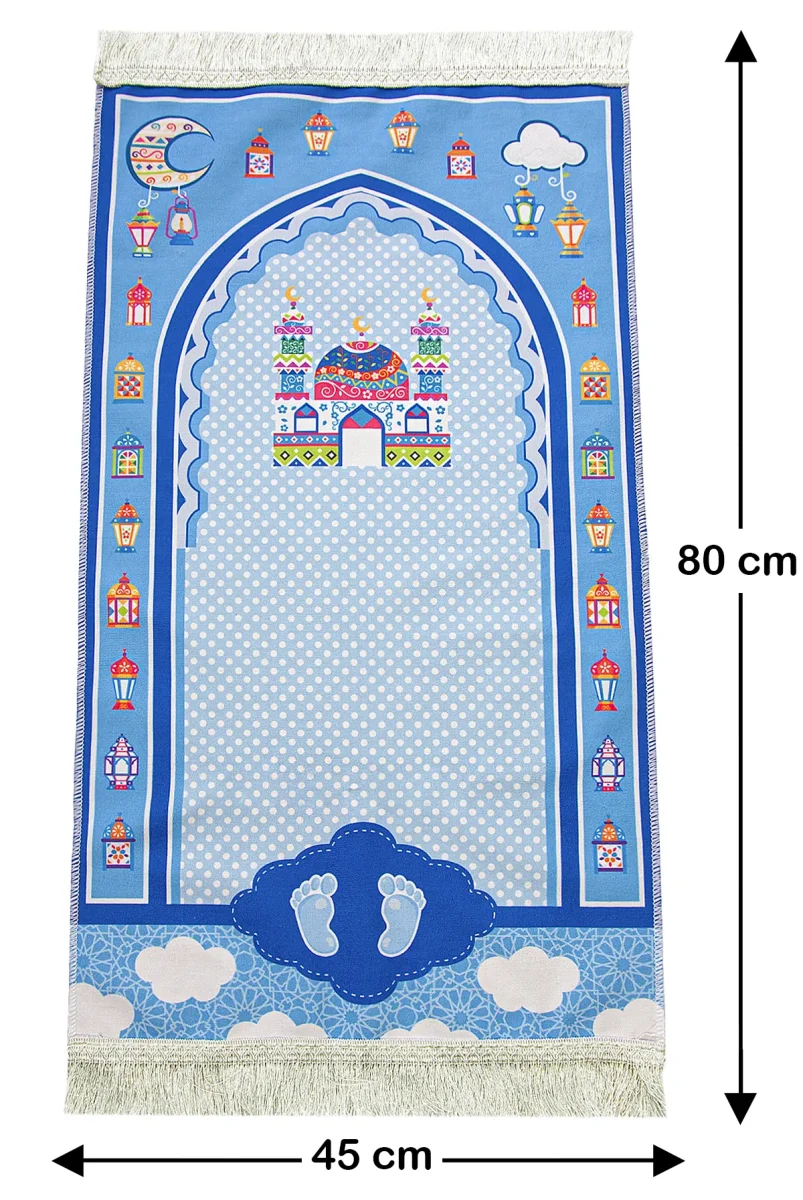 Rusça Kumbaralı Oğlumun Çocuk Seccadesi - Cami Resimli - Tesbih Hediyeli - 10