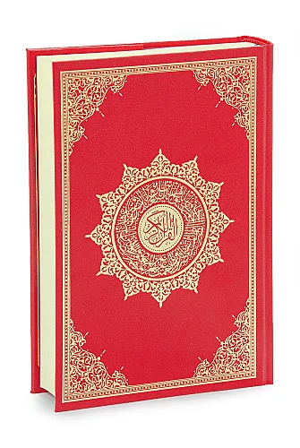Sade Arapça Kuranı Kerim Ciltli Orta Boy Sesli Dinleme Kırmızı - ihvanonline (1)