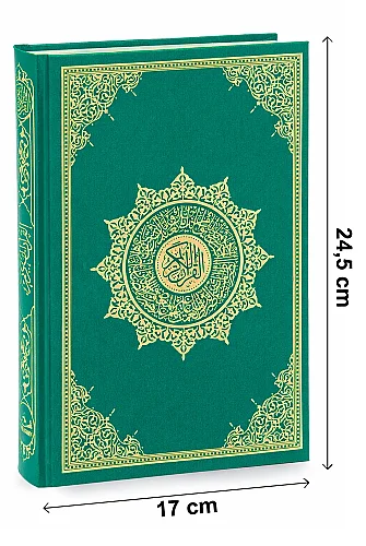 Sade Arapça Kuranı Kerim Ciltli Orta Boy Sesli Dinleme Yeşil - 7