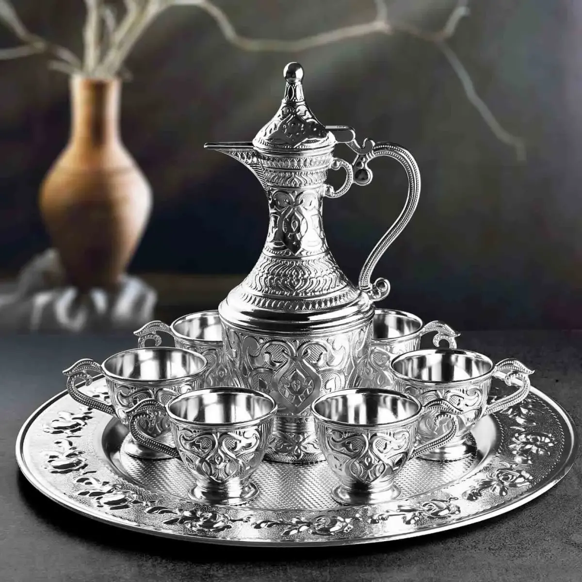 Safir 8 Parça Hediyelik Set - Gümüş Renk - 1