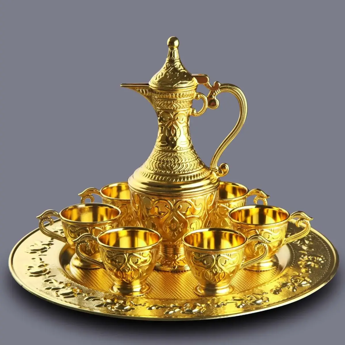 Safir 8 Parça Hediyelik ve Sergilik Set - Altın Renk - 3