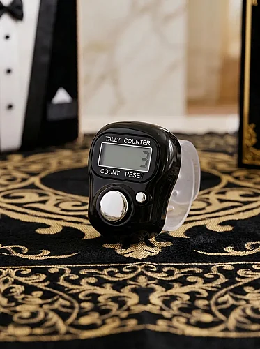 Sandıklı Damat Bohçasına Uygun Kuranı Kerim Seti Çeyizlik Seccade Seti Siyah - 8