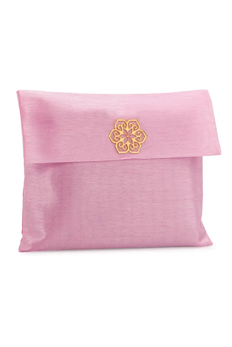 Tafta Seccade - Şantuk Keseli Mevlüt Seti - Hac Umre Hediyelik - Pembe - 2