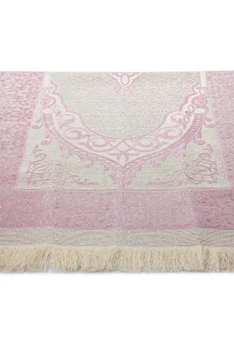 Tafta Seccade - Şantuk Keseli Mevlüt Seti - Hac Umre Hediyelik - Pembe - 4