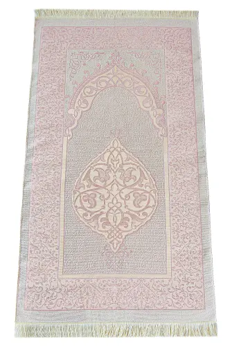 Tafta Seccade - Şantuk Keseli Mevlüt Seti - Hac Umre Hediyelik - Pembe - 3