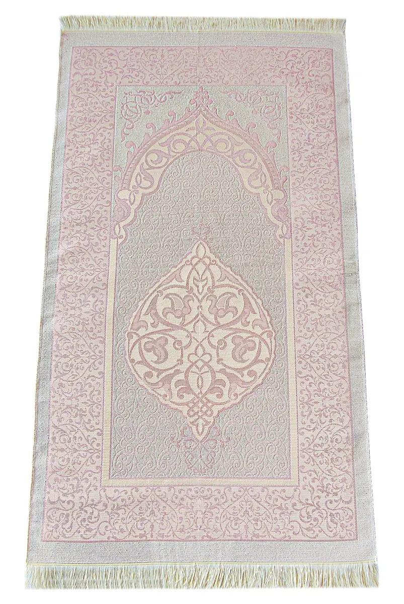 Tafta Seccade - Şantuk Keseli Mevlüt Seti - Hac Umre Hediyelik - Pembe - 3