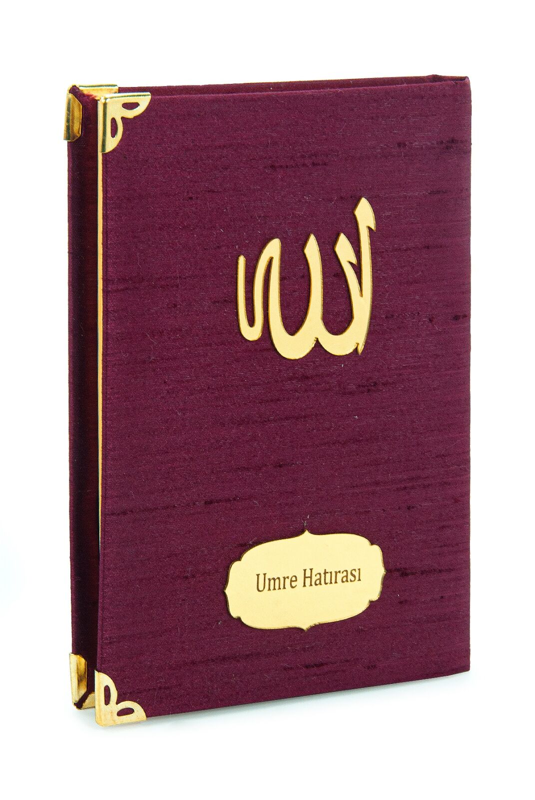 10 Adet - Şantuk Kumaş Kaplı Yasin Kitabı - Çanta Boy - İsme Özel Plakalı - Bordo Renk - İslami Hediyeler