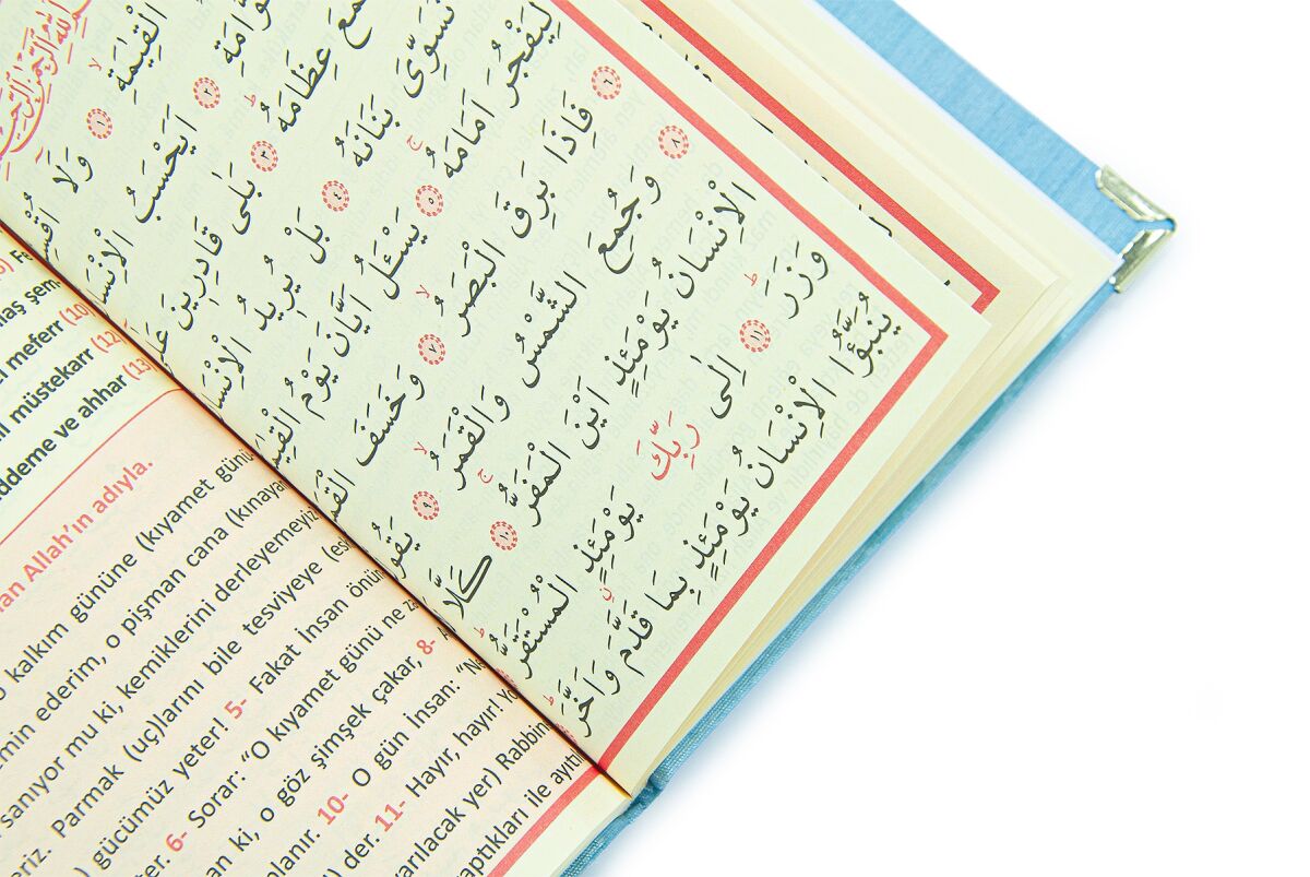 20 ADET - Şantuk Kumaş Kaplı Yasin Kitabı - Çanta Boy - İsme Özel Plakalı - Mavi Renk - İslami Hediyeler - 4