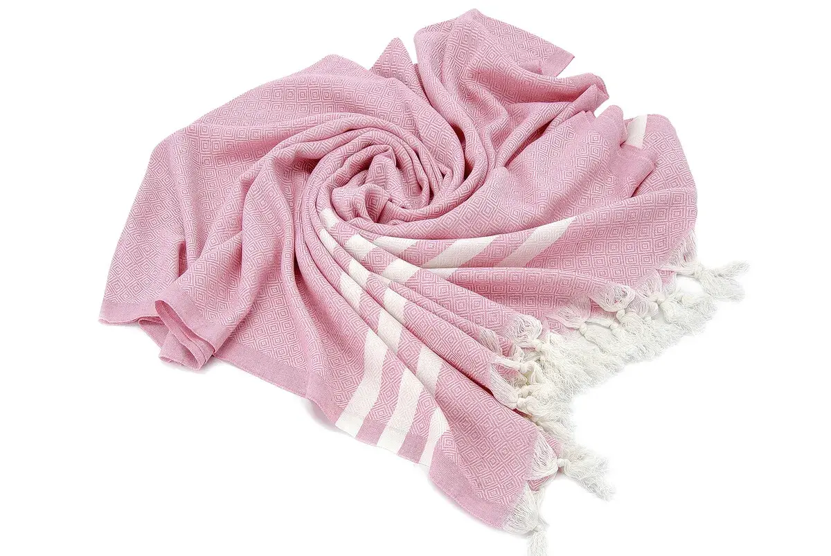 Pembe Pamuk Bambu Peştemal - 3