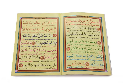 Satır Altı Renk Uyumlu - Türkçe Okunuşlu Çanta Boy Yasin Kitabı - 3