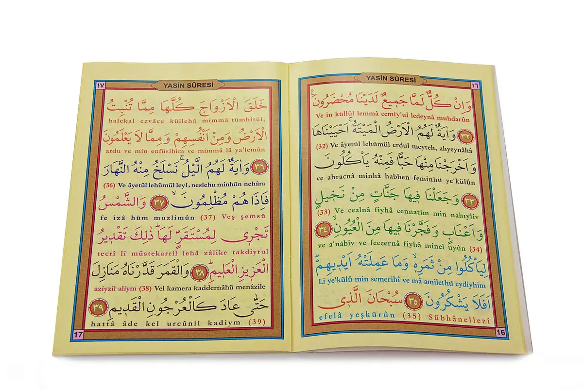 Satır Altı Renk Uyumlu - Türkçe Okunuşlu Çanta Boy Yasin Kitabı - 3
