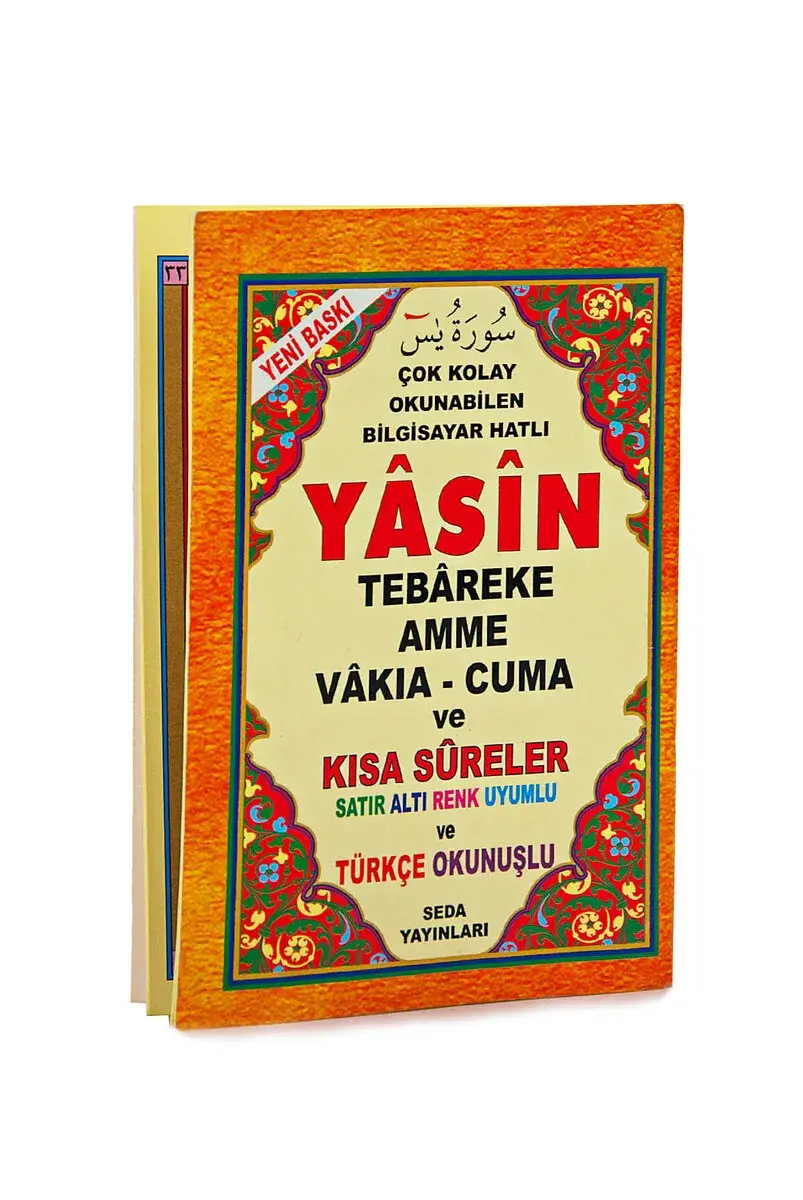 Satır Altı Renk Uyumlu - Türkçe Okunuşlu Çanta Boy Yasin Kitabı - 1