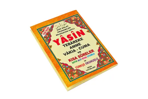 Satır Altı Renk Uyumlu - Türkçe Okunuşlu Çanta Boy Yasin Kitabı - 2