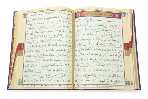 Satır Altı Tecvidli Kuranı Kerim - Bilgisayar Hatlı - Rahle Boy - Eflatun Renk - Seda Yayınları - 3