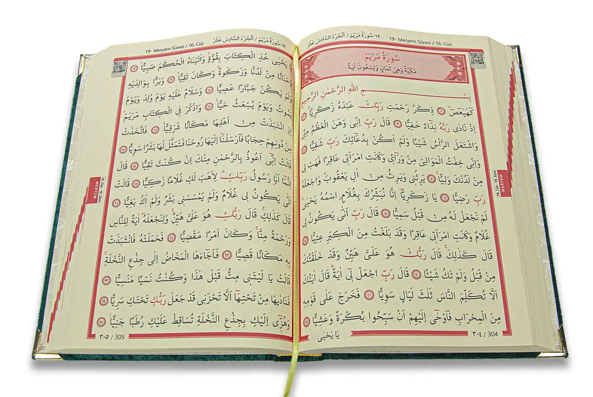 Sema Series Souvenir Korani Kerim Set with Velvet Covered Chest Green - 8