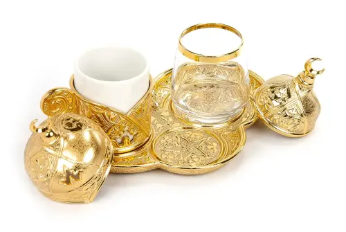Sena Ziyafet Tek Kişilik Hediyelik Set Gold Kutulu - 3