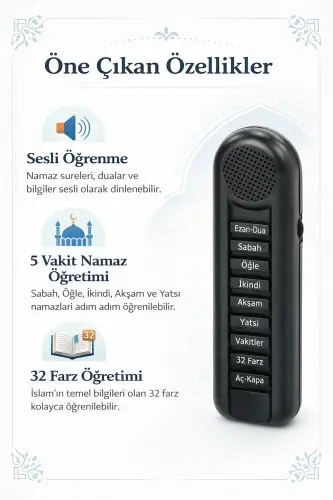 Sesli 5 Vakit Namaz Öğreten ve Kıldıran Cihaz - Kendi Kendime Namaz Öğreniyorum - Ezan Dua 32 Farz - ihvanonline (1)
