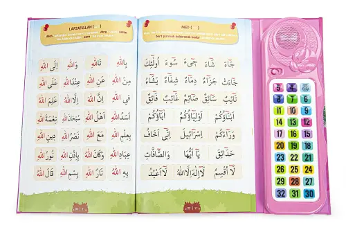 Audio Elif Ba Quran Teaching Device Set Pink with Book - 4
