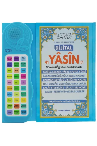 Sesli Yasini Şerif Ögreten Cihaz Sesli Yasin Kitaplı - Mavi 
