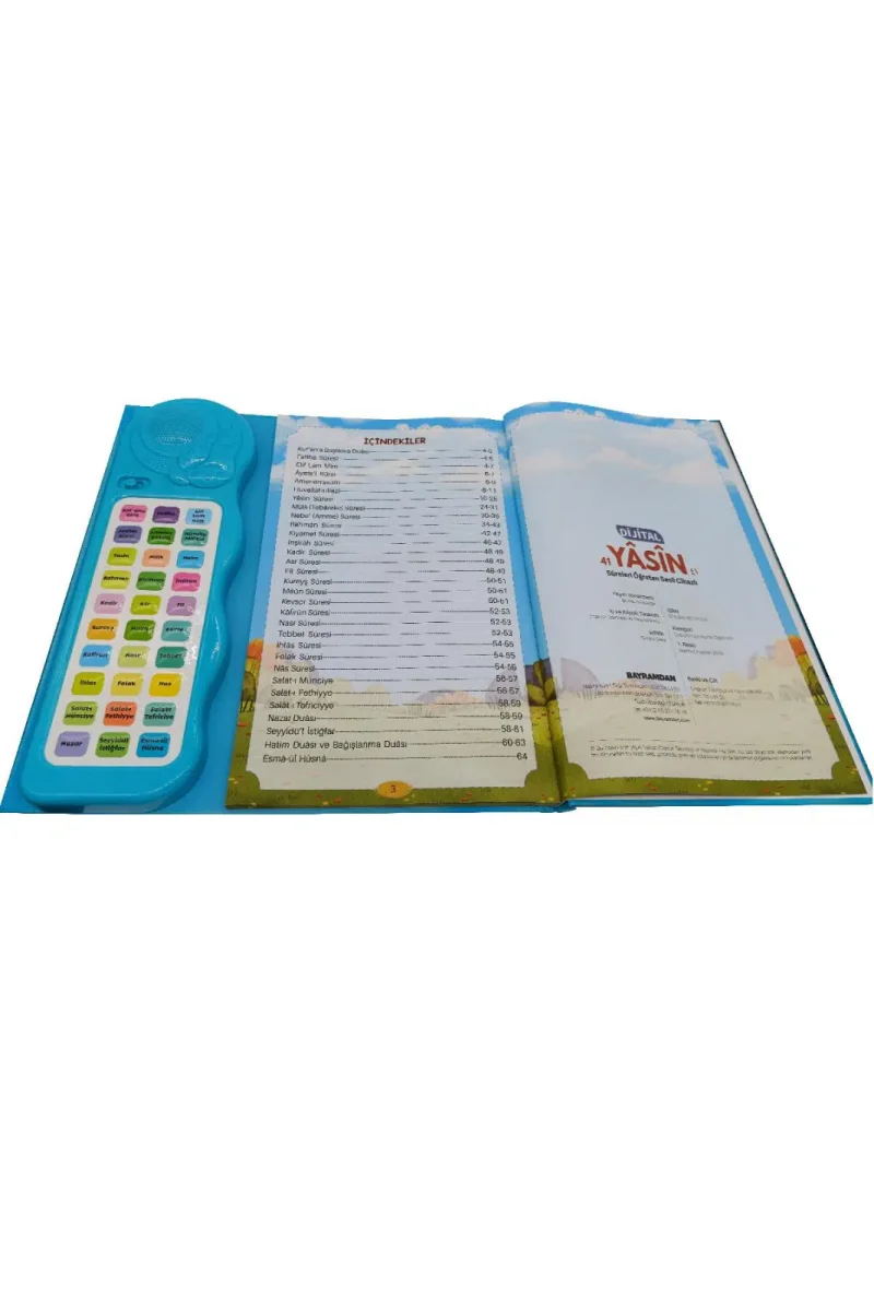 Sesli Yasini Şerif Ögreten Cihaz Sesli Yasin Kitaplı - Mavi - 2