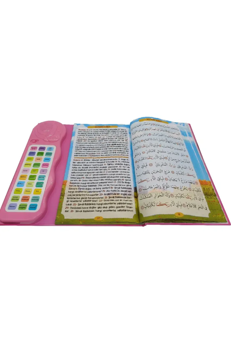 Sesli Yasini Şerif Ögreten Cihaz Sesli Yasin Kitaplı - Pembe - 3