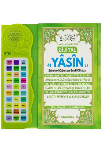 Sesli Yasini Şerif Ögreten Cihaz Sesli Yasin Kitaplı - Yeşil - 1