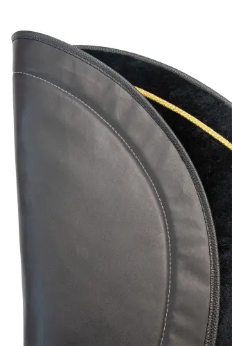 Sevgililer Gününe Özel Kalpli Çift Seccadesi - Süngerli Kadife Eşli Seccade Seti - Siyah Beyaz - 6