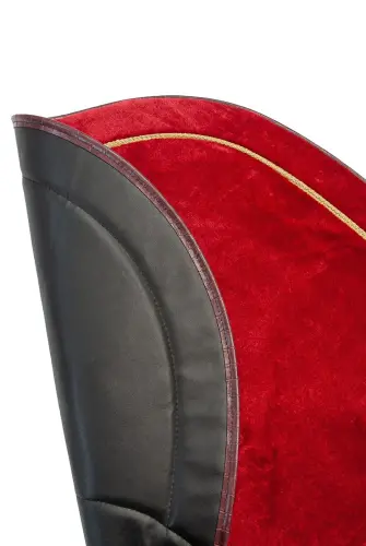 Sevgililer Gününe Özel Kalpli Çift Seccadesi - Süngerli Kadife Eşli Seccade Seti - Siyah Bordo - 7