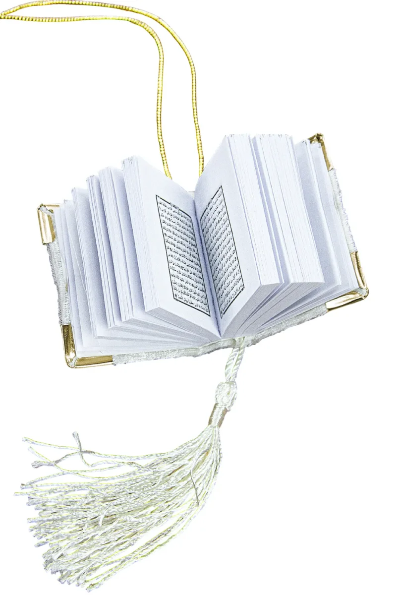 Silindir Kutulu Mini Kuranlı Tesbihli Mevlüt Hediye Seti Beyaz - 6