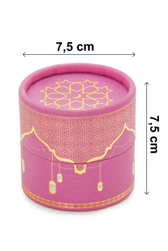 Silindir Kutulu Mini Kuranlı Tesbihli Mevlüt Hediye Seti Pembe - 5