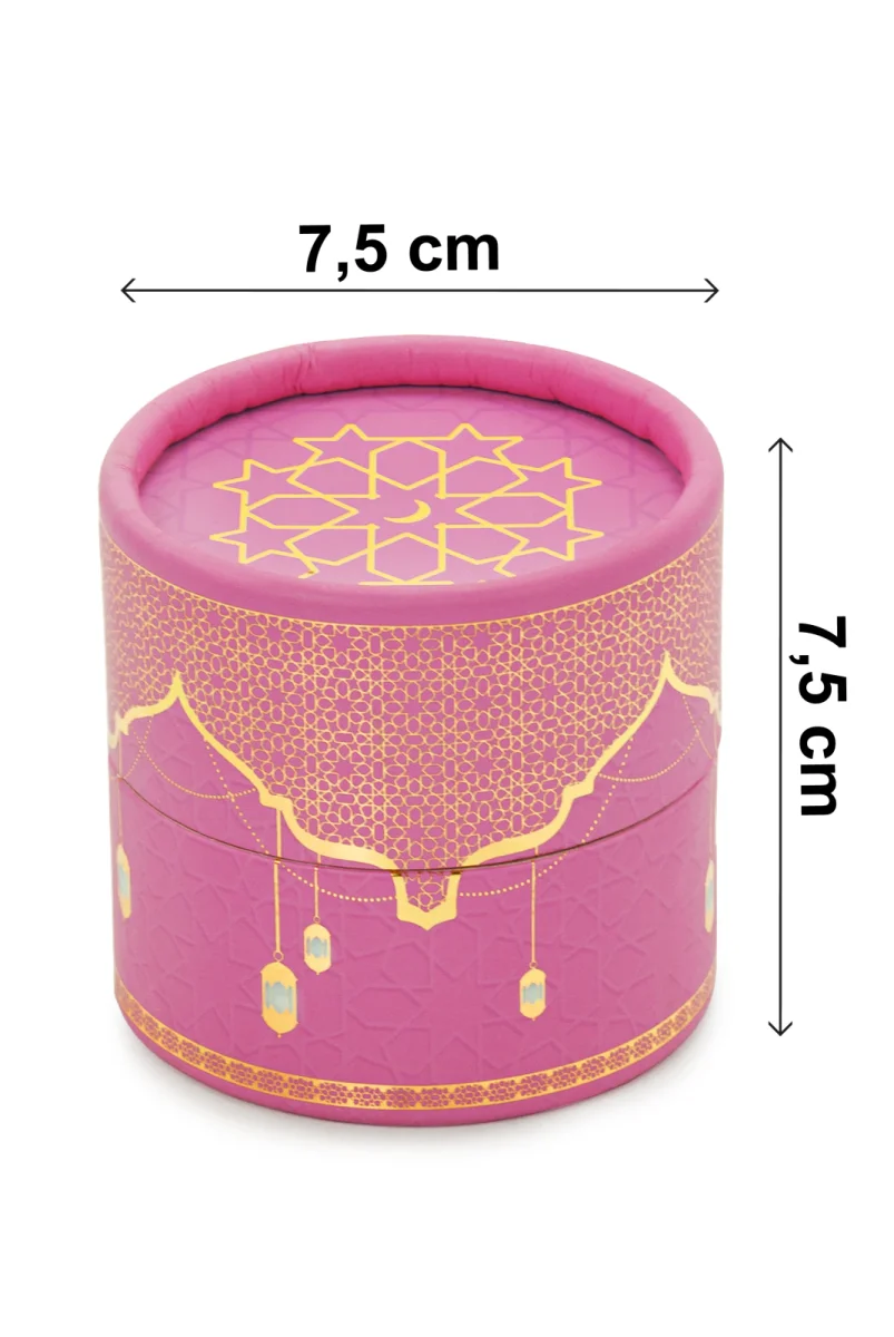 Silindir Kutulu Mini Kuranlı Tesbihli Mevlüt Hediye Seti Pembe - 5