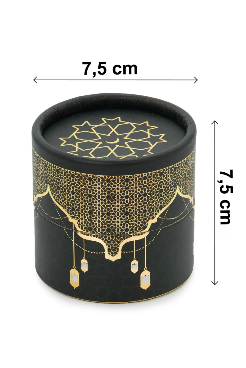 Silindir Kutulu Mini Kuranlı Tesbihli Mevlüt Hediye Seti Siyah - 5