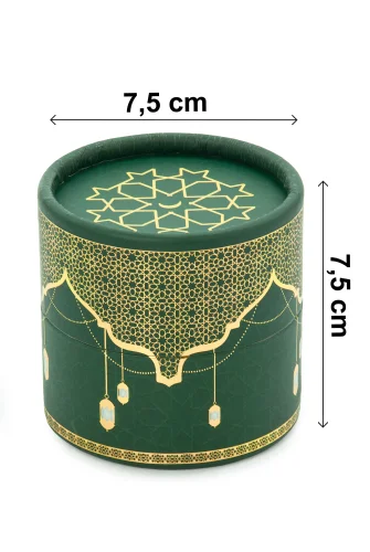 Silindir Kutulu Mini Kuranlı Tesbihli Mevlüt Hediye Seti Yeşil - 5