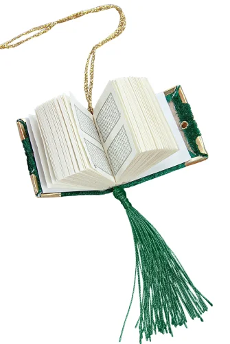 Silindir Kutulu Mini Kuranlı Tesbihli Mevlüt Hediye Seti Yeşil - 6